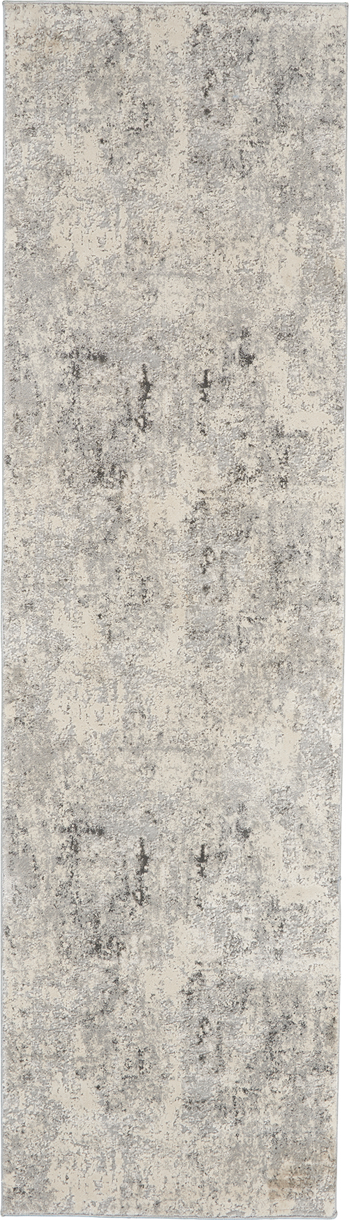 Nourison Rugs - Rustic Textures Runner RUS07 Rug in Grey / Beige - 2.3m x 0.66m