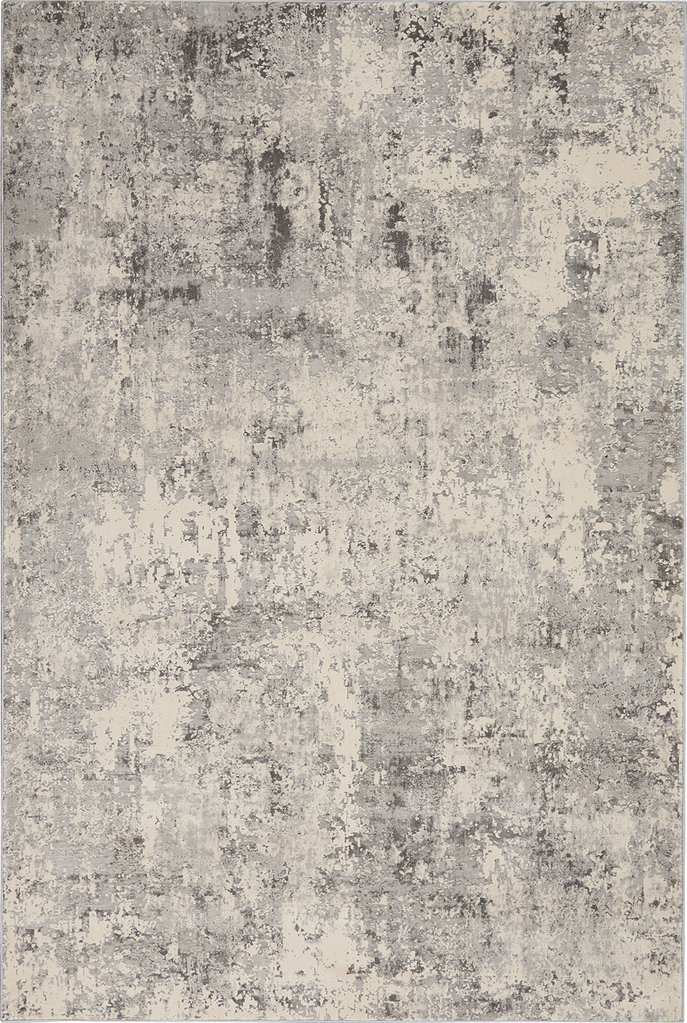 Nourison Rugs - Rustic Textures Rectanglular RUS07 Rug in Grey / Beige - 1.8m x 1.2m