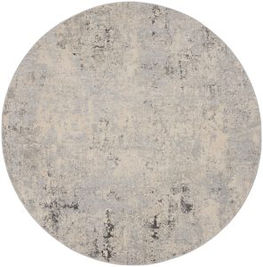 Nourison Rugs   Rustic Textures Circular RUS07 Rug in Grey  Beige   24m x 24m | Shackletons