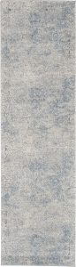 Nourison Rugs   Rustic Textures Runner RUS09 Rug in Ivory  Light Blue   23m x 066m | Shackletons