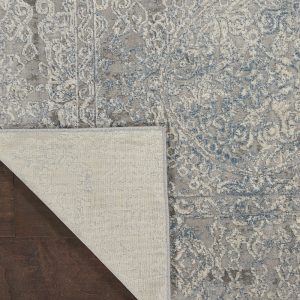 Nourison Rugs   Rustic Textures Rectanglular RUS09 Rug in Ivory  Light Blue   39m x 28m | Shackletons