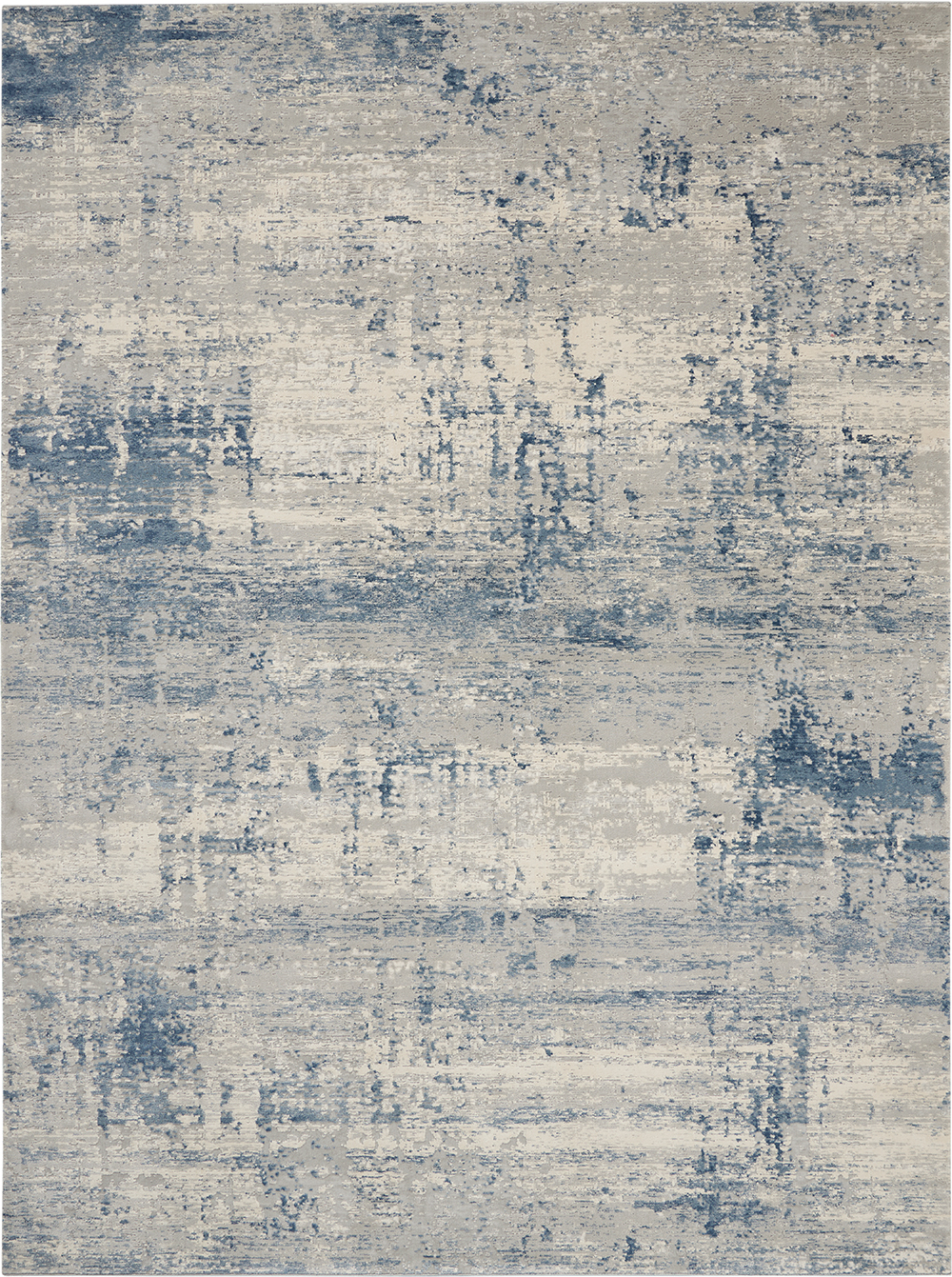 Nourison Rugs - Rustic Textures Rectanglular RUS10 Rug in Ivory / Blue - 3.2m x 2.4m