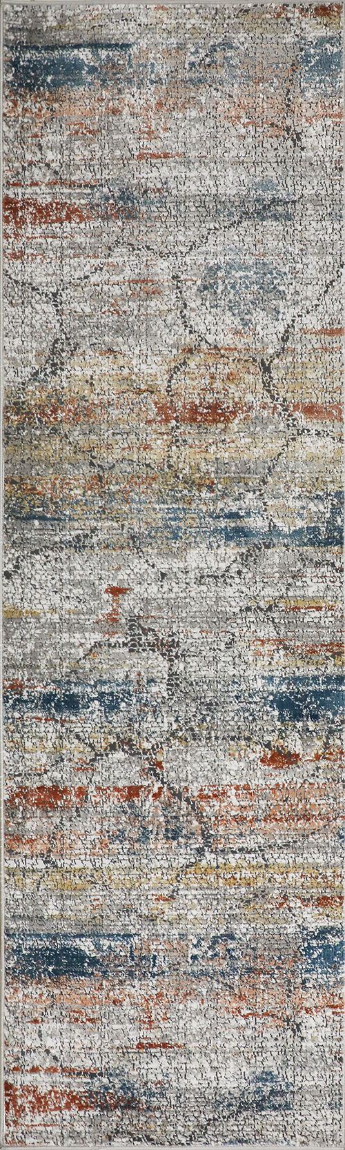 Nourison Rugs - Rustic Textures Runner RUS11 Rug in Multicolour - 2.3m x 0.66m