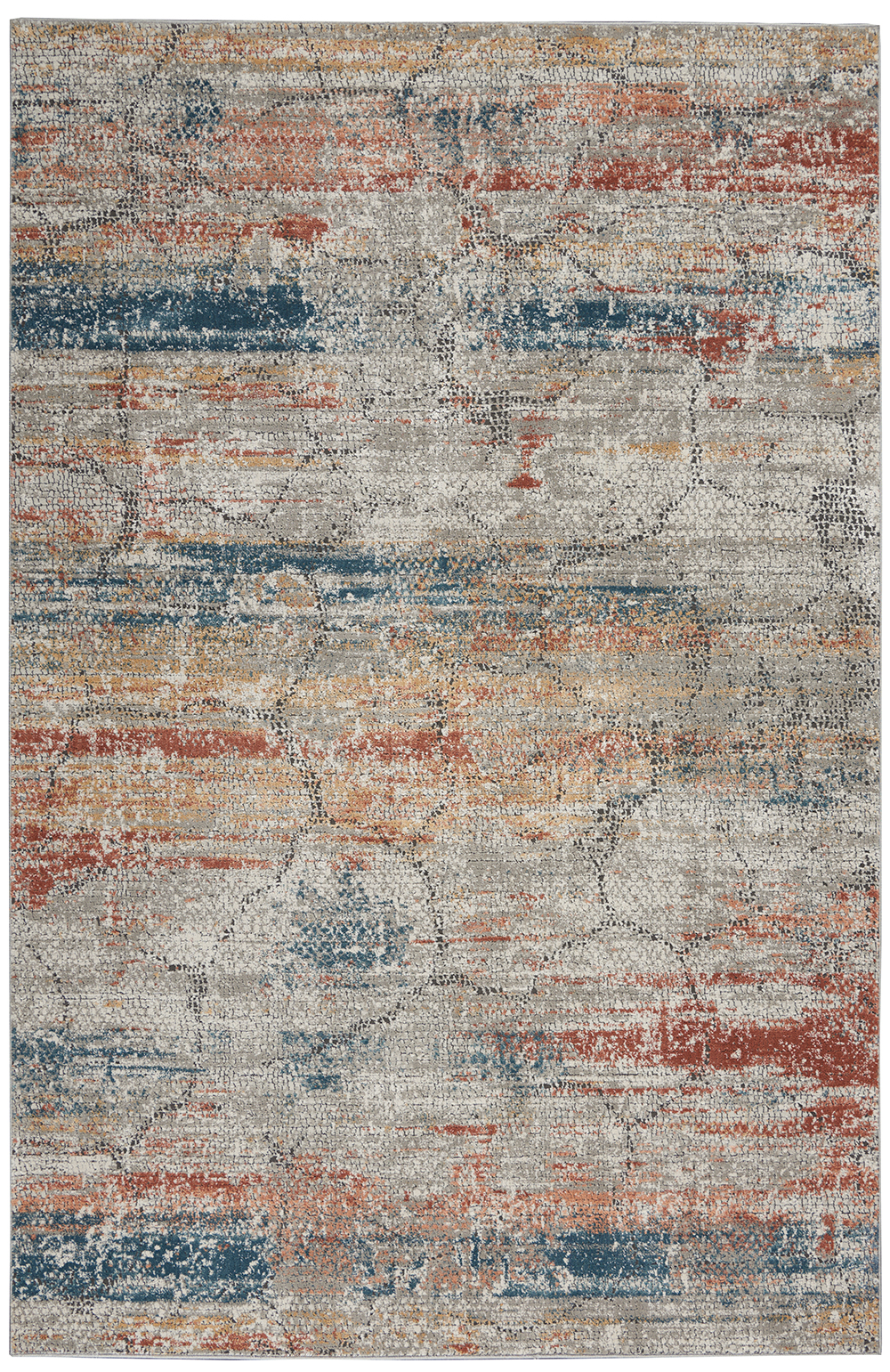Nourison Rugs - Rustic Textures Rectanglular RUS11 Rug in Multicolour - 1.8m x 1.2m