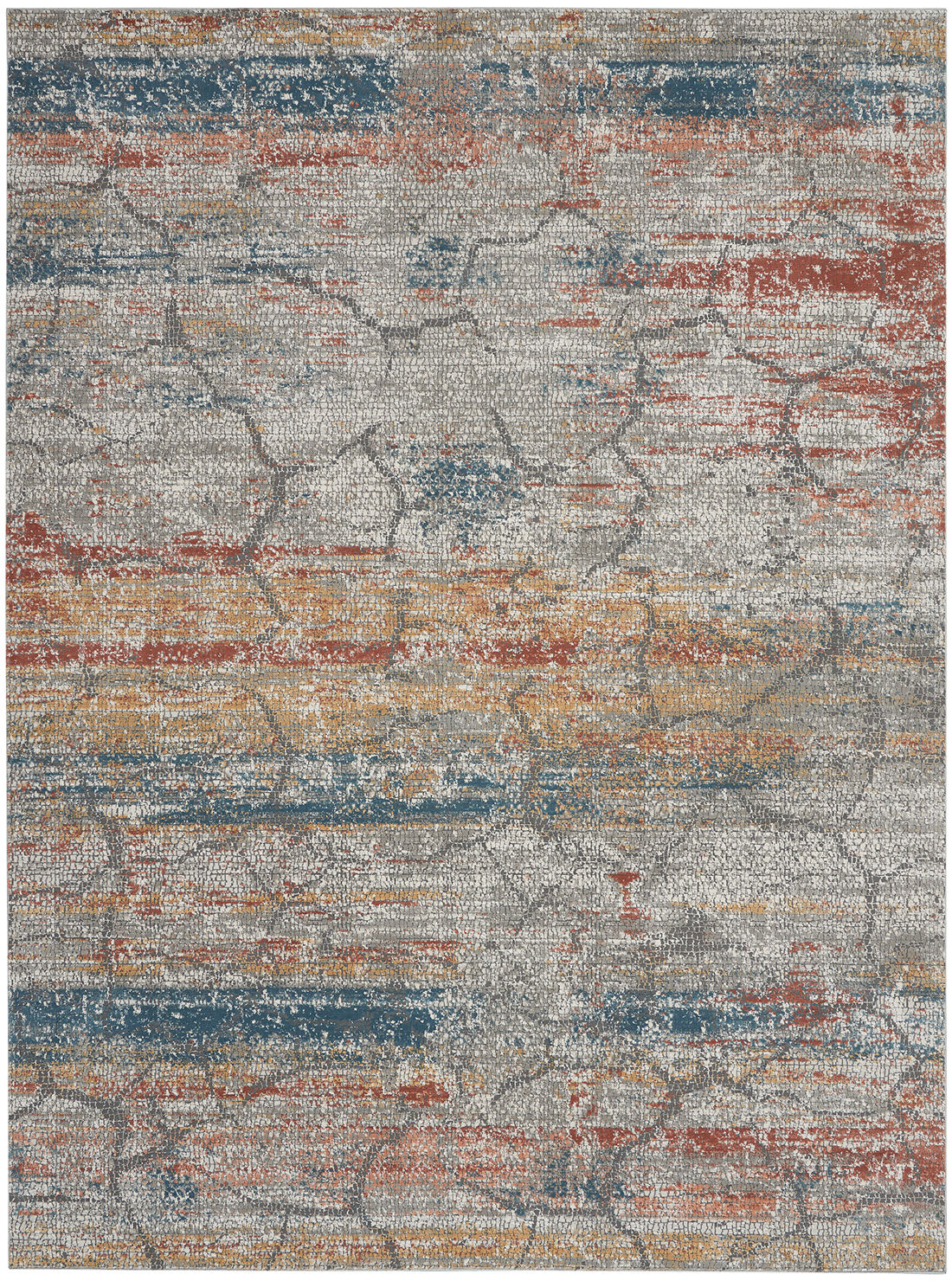 Nourison Rugs - Rustic Textures Rectanglular RUS11 Rug in Multicolour - 3.2m x 2.4m