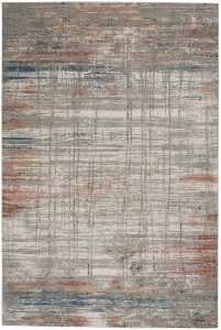 Nourison Rugs Rustic Textures Rectanglular RUS12 Rug in Grey Multicolour 22m x 16m | Shackletons