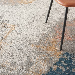 Nourison Rugs Rustic Textures Rectanglular RUS13 Rug in Grey Blue 18m x 12m | Shackletons