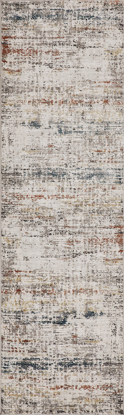 Nourison Rugs - Rustic Textures Runner RUS14 Rug in Grey Multicolour - 2.3m x 0.66m
