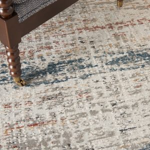 Nourison Rugs Rustic Textures Rectanglular RUS14 Rug in Grey Multicolour 18m x 12m | Shackletons
