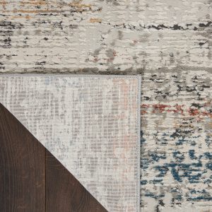 Nourison Rugs   Rustic Textures Rectanglular RUS14 Rug in Grey Multicolour   18m x 12m | Shackletons