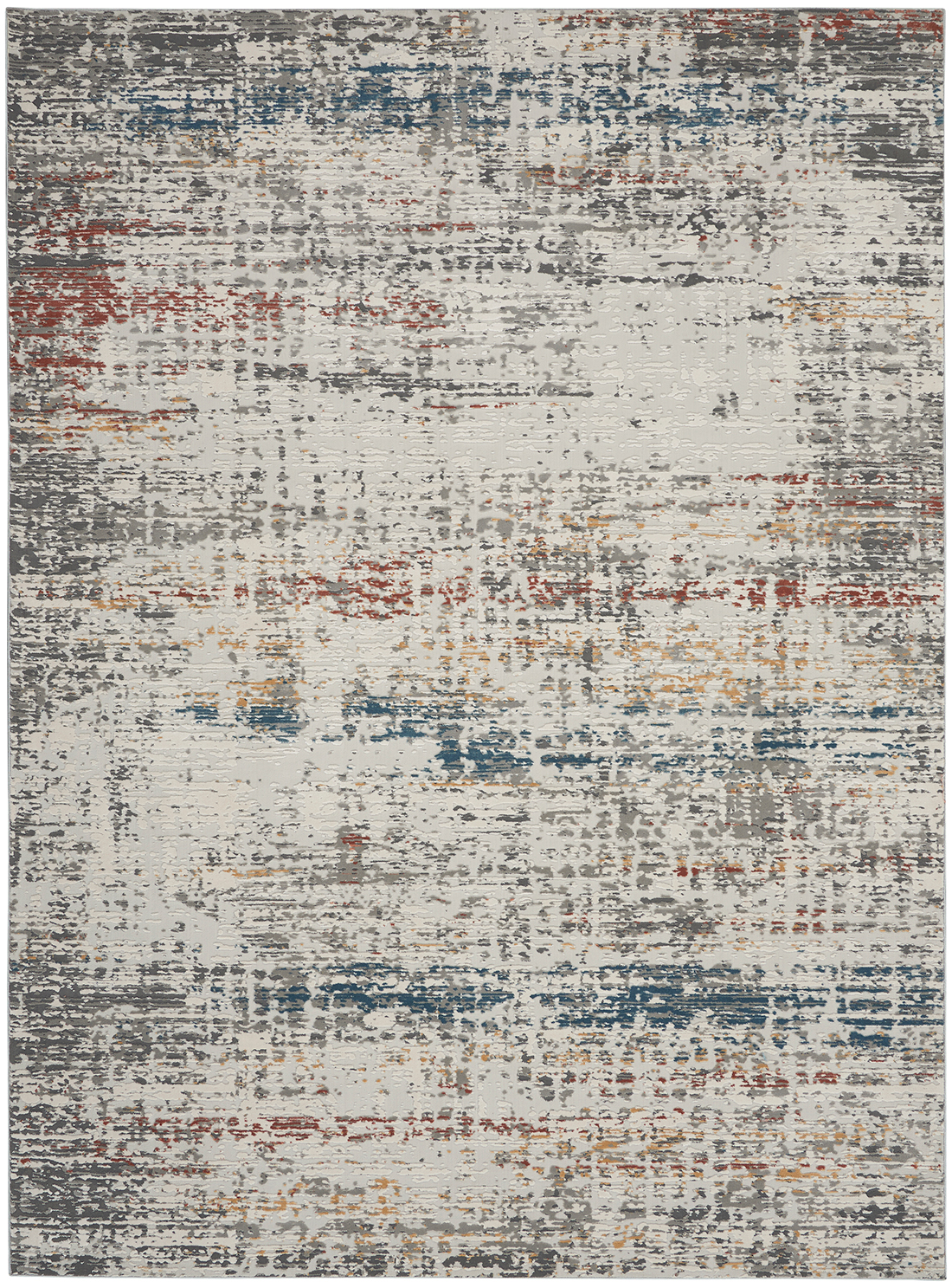 Nourison Rugs - Rustic Textures Rectanglular RUS14 Rug in Grey Multicolour - 3.2m x 2.4m