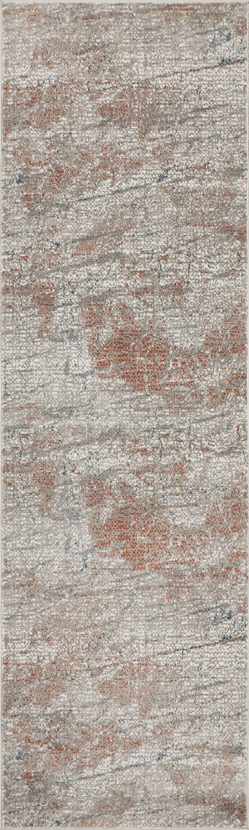 Nourison Rugs - Rustic Textures Runner RUS15 Rug in Grey / Rust - 2.3m x 0.66m