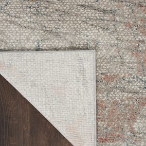 Nourison Rugs Rustic Textures Rectanglular RUS15 Rug in Grey Rust 18m x 12m | Shackletons