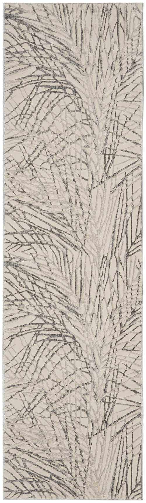 Nourison Rugs - Rustic Textures Runner RUS17 Rug in Ivory / Grey - 2.3m x 0.66m