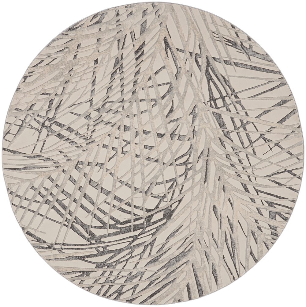 Nourison Rugs - Rustic Textures Circular RUS17 Rug in Ivory / Grey - 1.6m x 1.6m
