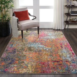 Nourison Rugs Celestial Rectangular Rug 114m x 066m in Sunset | Shackletons