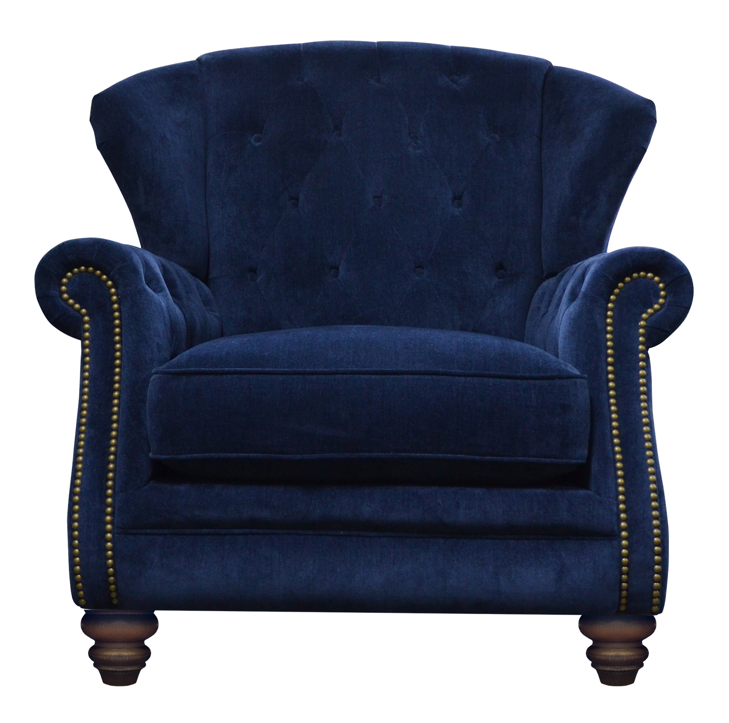 Alexander & James Nola Wing Chair in Oasis Navy Fabric