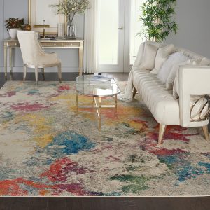 Nourison Rugs Celestial Rectangular Rug   32m x 239m in Ivory Multicolour | Shackletons