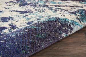 Nourison Rugs Celestial Rectangular Rug 114m x 066m in IvoryTealBlue | Shackletons