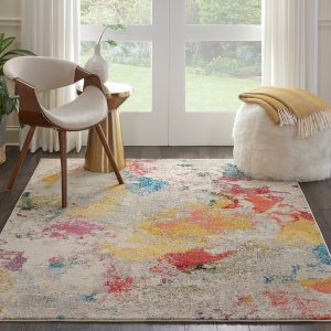 Nourison Rugs Celestial Runner Rug   229m x 066m in Ivory Multicolour | Shackletons