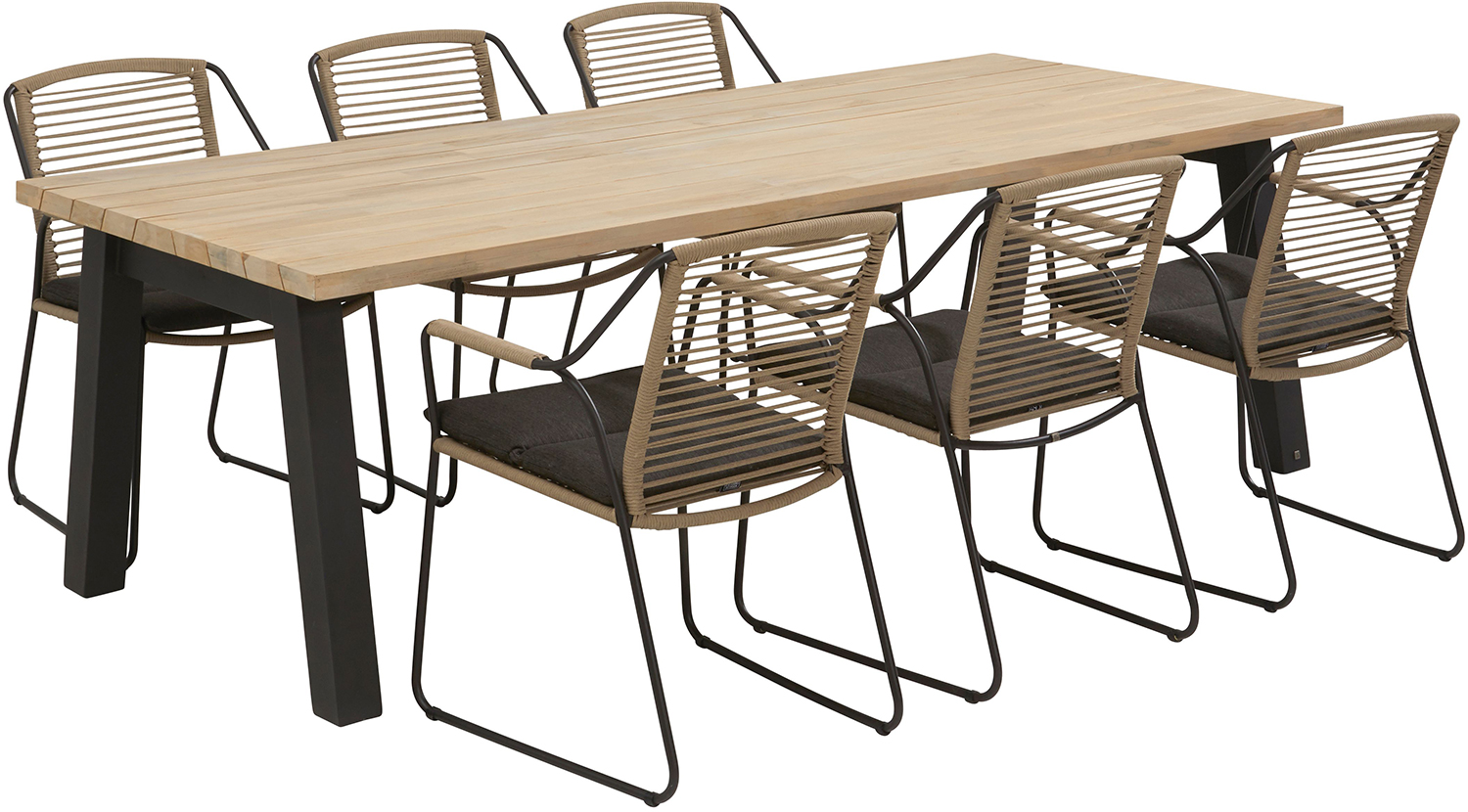 4 Seasons Outdoor Scandic 6 Seat Derby Dining Set