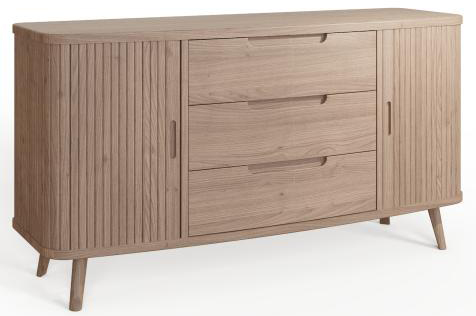 Carlton Furniture Tambour Grey Sideboard | Shackletons