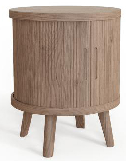 Carlton Furniture - Tambour - Grey Lamp Table