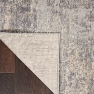 Nourison Rugs   Rustic Textures Rectanglular RUS01 Rug in Ivory  Silver   18m x 12m | Shackletons