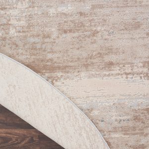 Nourison Rugs   Rustic Textures Circular RUS03 Rug in Beige   24m x 24m | Shackletons