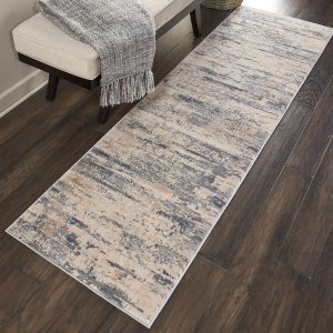 Nourison Rugs   Rustic Textures Runner RUS04 Rug in Beige  Grey   23m x 066m | Shackletons
