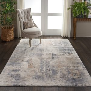 Nourison Rugs   Rustic Textures Rectanglular RUS05 Rug in Beige  Grey   18m x 12m | Shackletons