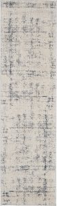 Nourison Rugs   Rustic Textures Runner RUS06 Rug in Ivory  Blue   23m x 066m | Shackletons