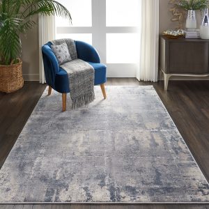 Nourison Rugs   Rustic Textures Rectanglular RUS06 Rug in Grey  Beige   18m x 12m | Shackletons