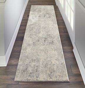 Nourison Rugs   Rustic Textures Runner RUS07 Rug in Grey  Beige   23m x 066m | Shackletons
