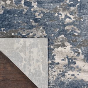 Nourison Rugs Rustic Textures Rectanglular RUS08 Rug in Grey Blue 39m x 28m | Shackletons