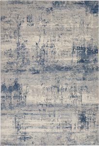 Nourison Rugs   Rustic Textures Rectanglular RUS10 Rug in Ivory  Blue   22m x 16m | Shackletons