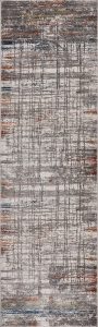 Nourison Rugs   Rustic Textures Runner RUS12 Rug in Grey  Multicolour   23m x 066m | Shackletons
