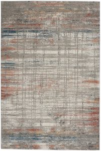 Nourison Rugs   Rustic Textures Rectanglular RUS12 Rug in Grey  Multicolour   22m x 16m | Shackletons