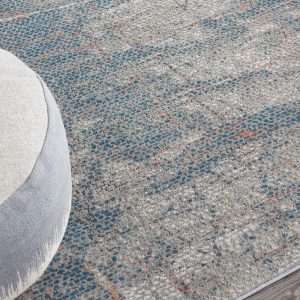 Nourison Rugs   Rustic Textures Rectanglular RUS15 Rug in Grey  Blue   39m x 28m | Shackletons