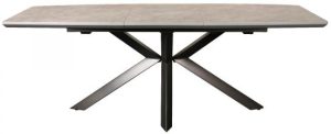 Carlton Furniture Rhodes Butterfly Extending Concrete Effect Table | Shackletons