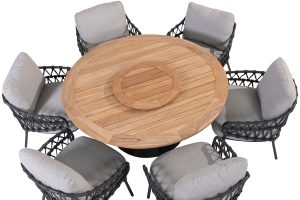 4 Seasons Outdoor Calpi 6 Seat Dining Set | Shackletons
