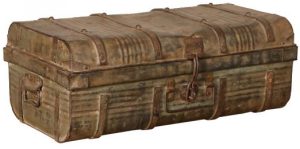 Carlton Furniture Metal Trunk with Rusty Finish | Shackletons