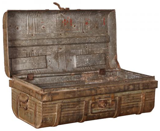 Carlton Furniture - Metal Trunk with Rusty Finish