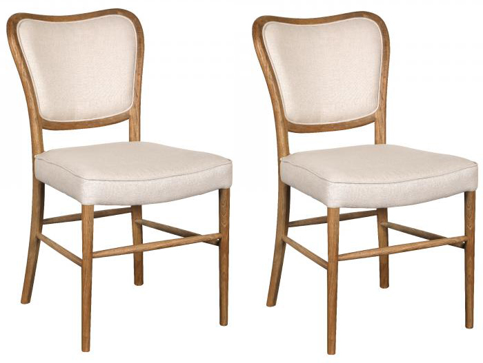 Pair of Carlton Furniture in Anouk Dining Chairs with Upholstered Back