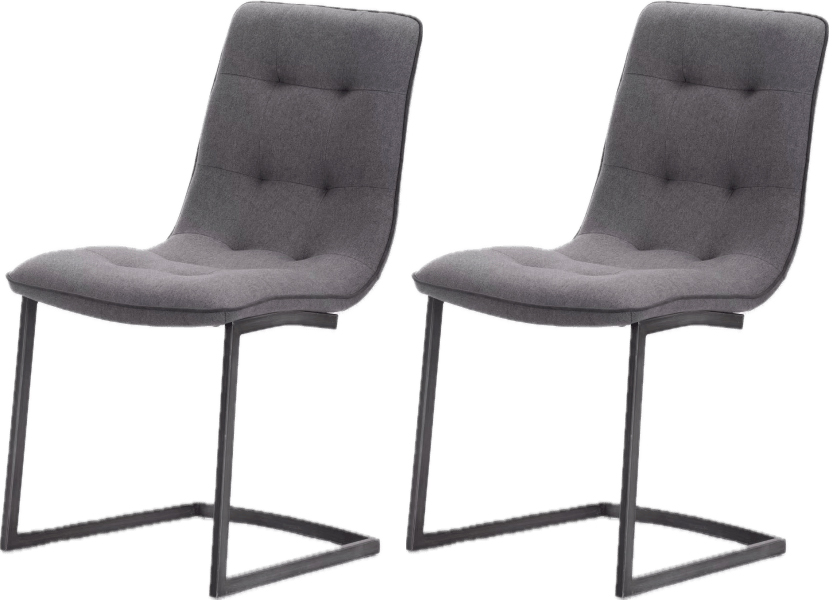Pair of Carlton Furniture in Hampton Dining Chairs in Pewter