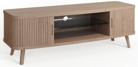 Carlton Furniture - Tambour - Grey Media Unit