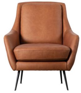Gallery Direct Brompton Armchair Brown Leather | Shackletons