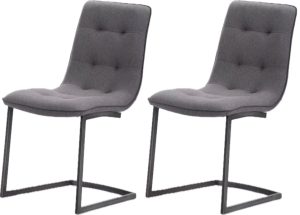 Pair of Carlton Furniture Hampton Dining Chairs in Pewter | Shackletons