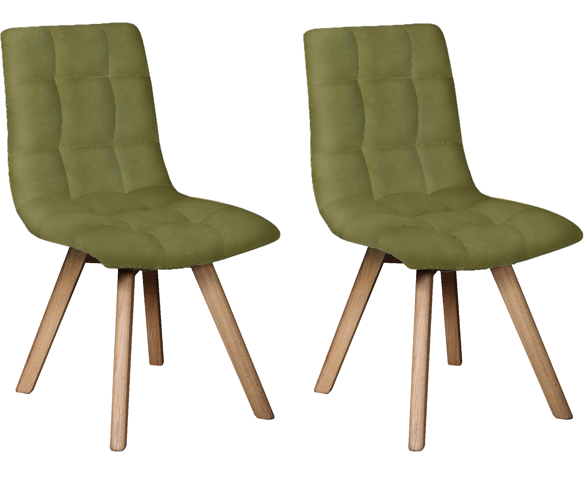 Pair of Carlton Furniture in Dolomite Dining Chairs in Olive