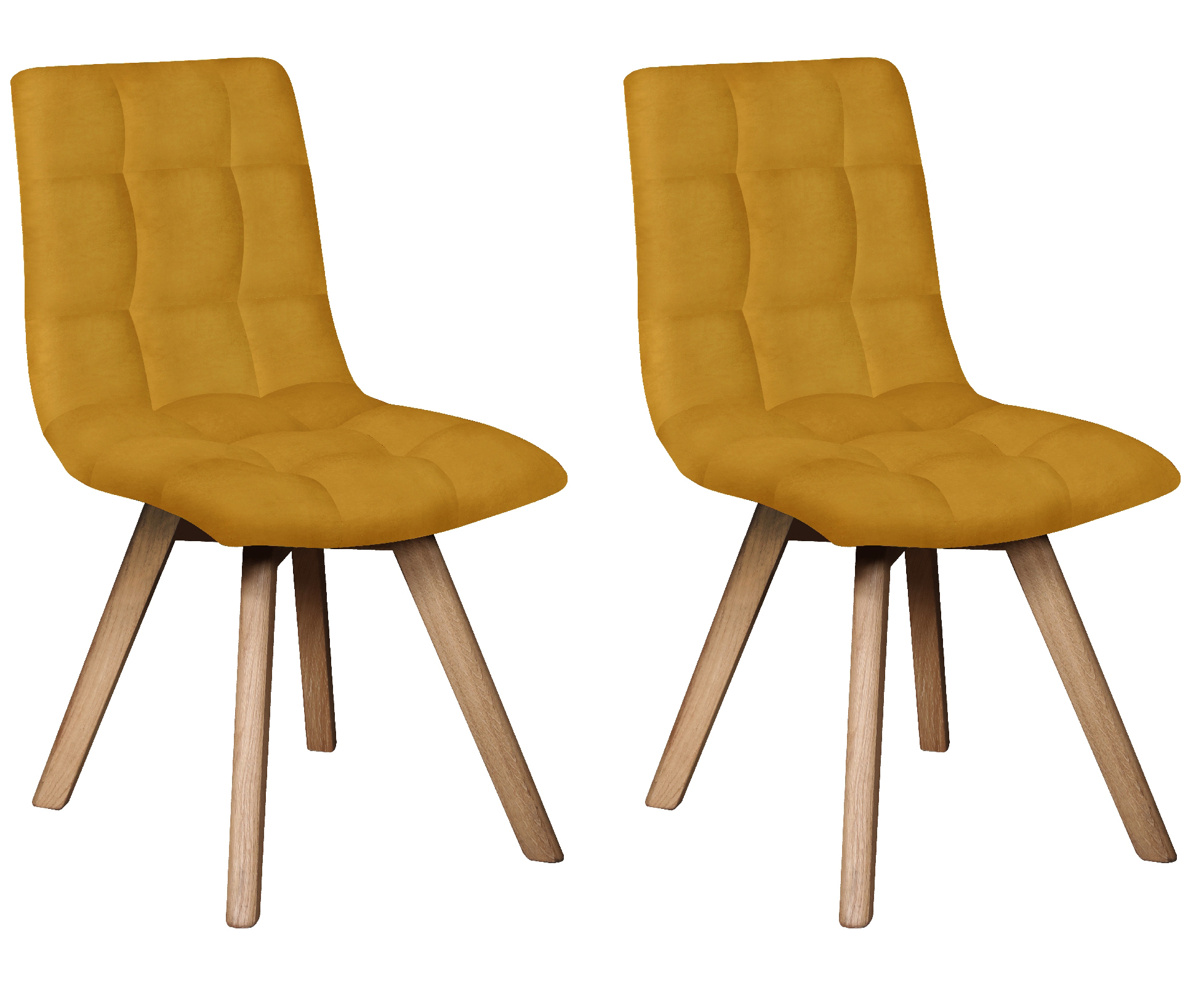 Pair of Carlton Furniture in Dolomite Dining Chairs in Mustard